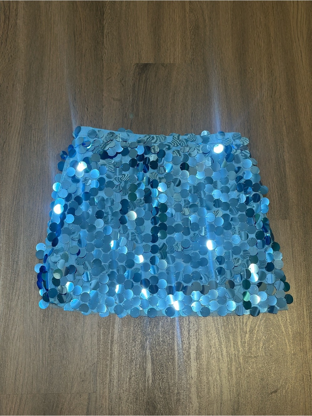 Barbie Elle Woods Blue Sequin Mini Skirt NWT Sparkle Party Harry Styles - Picture 3 of 9